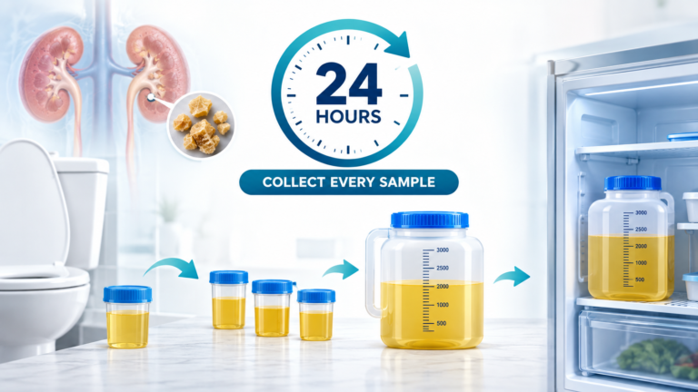 24-hour urine collection for kidney stones testing