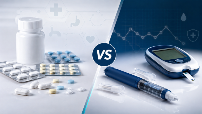 Diabetes medicines tablets vs insulin comparison