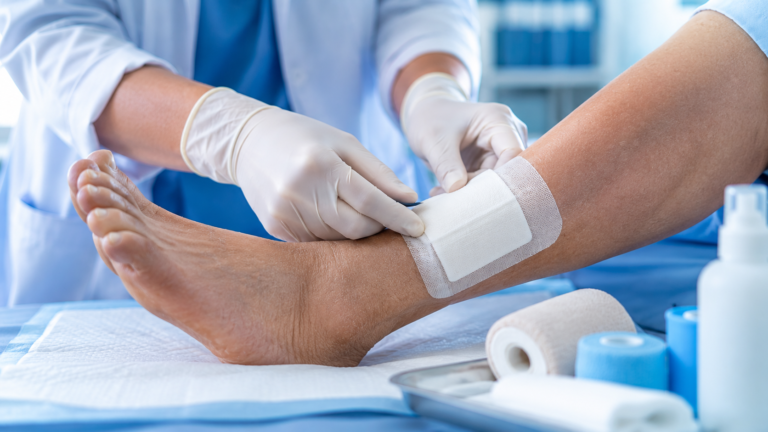 Diabetic wound care supporting wound healing and recovery