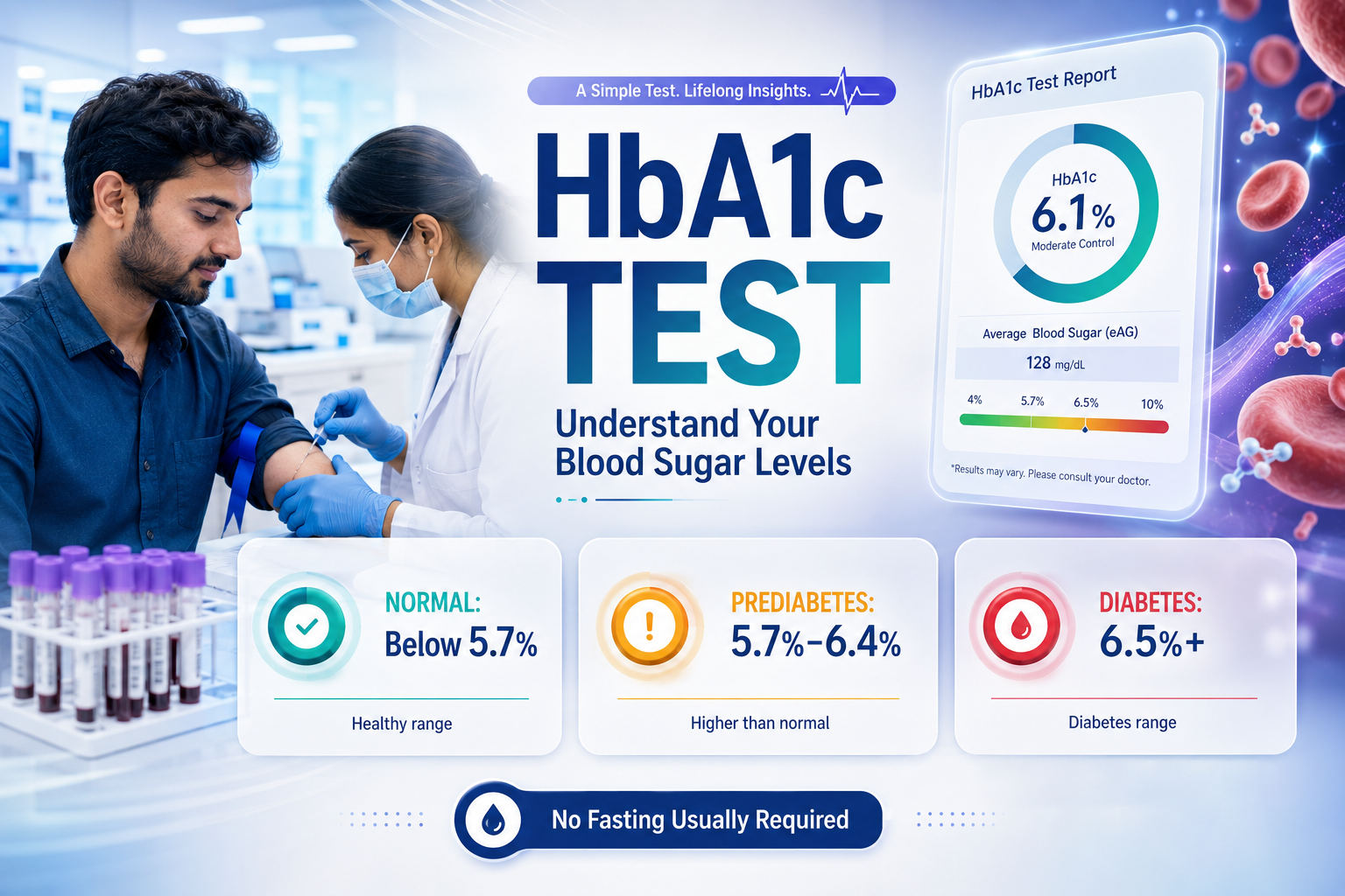 HbA1c Test: Normal Range, Diabetes Levels, Fasting, Uses and Results