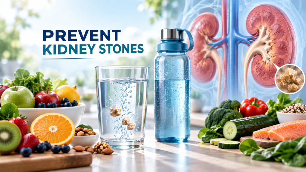 kidney stone prevention through hydration and healthy diet