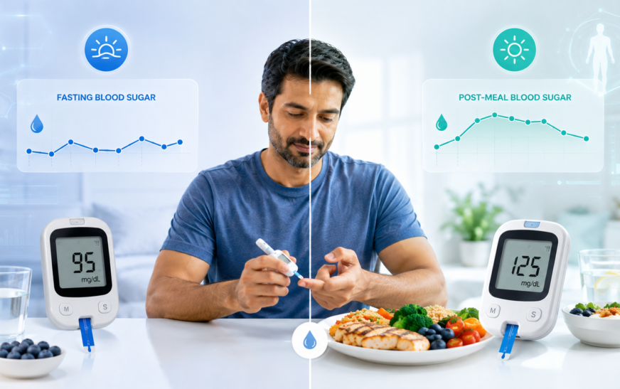 Fasting blood sugar vs post-meal blood sugar levels