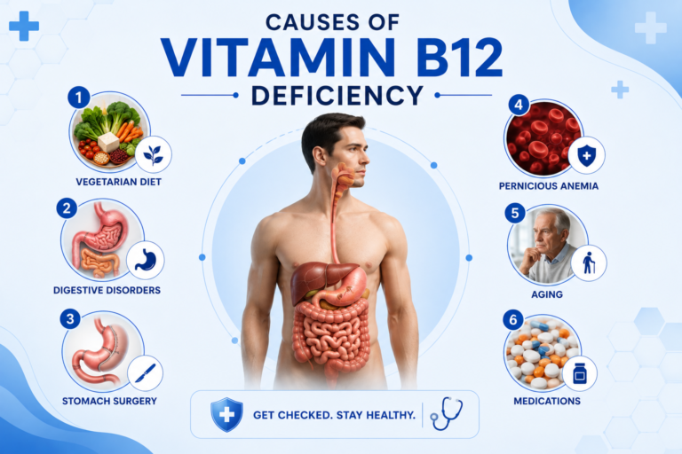 Causes of Vitamin B12 deficiency