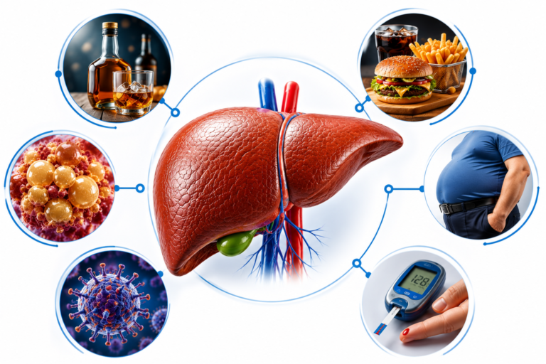 Common causes of high SGPT including fatty liver diabetes alcohol and hepatitis