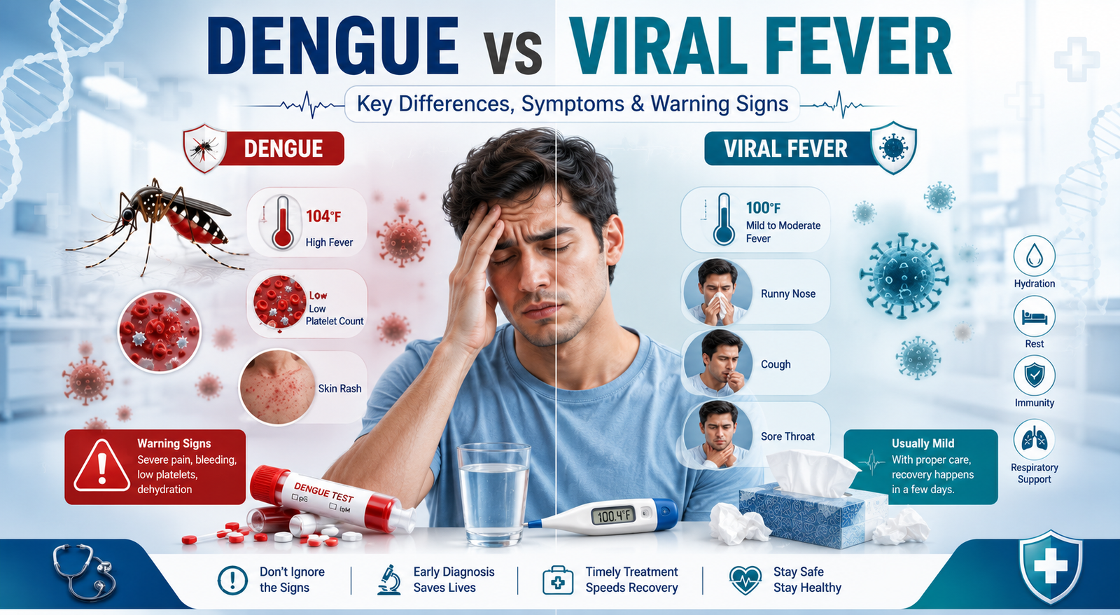 Dengue vs Viral Fever: Key Differences, Symptoms & Warning Signs