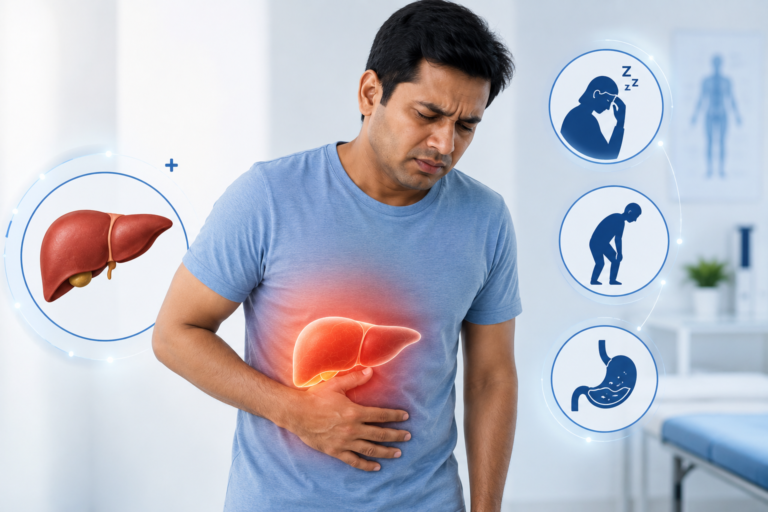 early signs of fatty liver including fatigue abdominal pain and weakness
