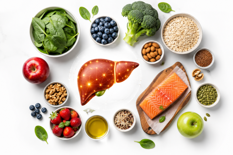Best foods for healthy SGPT and liver function including vegetables fruits and fish