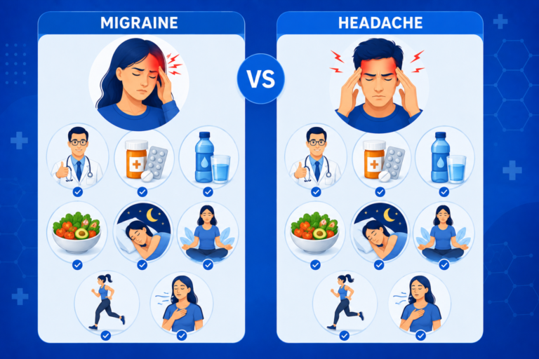 Migraine vs Headache treatment options