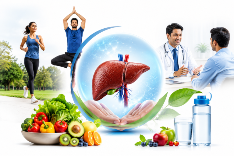 Healthy lifestyle to reduce SGPT with exercise balanced diet and weight management