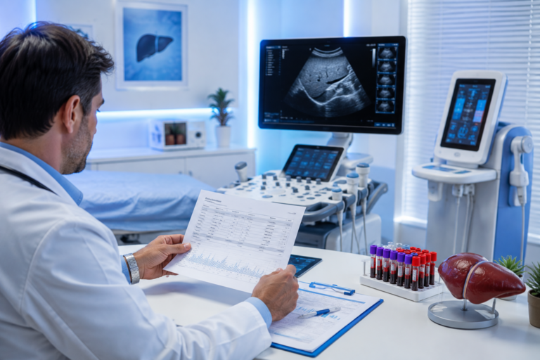 SGPT diagnosis with liver function test ultrasound and blood reports