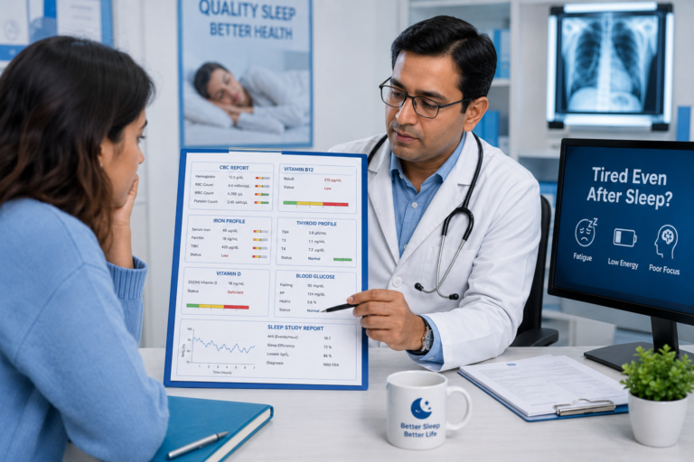 tired after sleep diagnosis by doctor