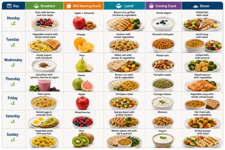 7-day PCOS diet plan meal preparation for healthy eating
