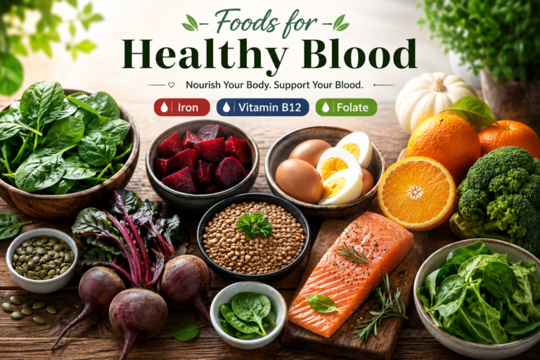 Healthy foods that support better CBC Report results and blood cell production.