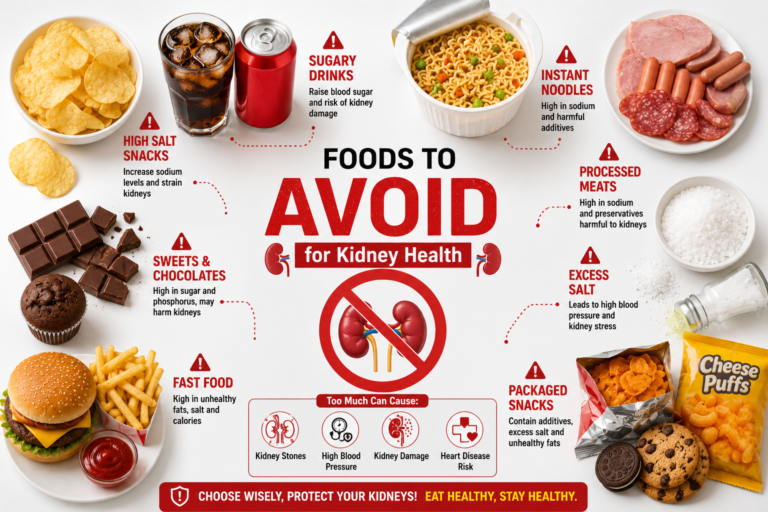 Foods to avoid while following a 7 day kidney stone diet chart