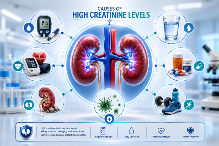Common causes of high creatinine levels affecting kidney health
