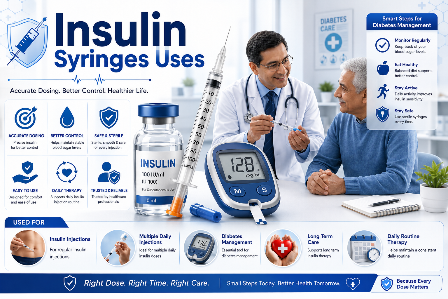 Insulin Syringes Uses: Benefits, Types, Sizes & Safe Injection Guide