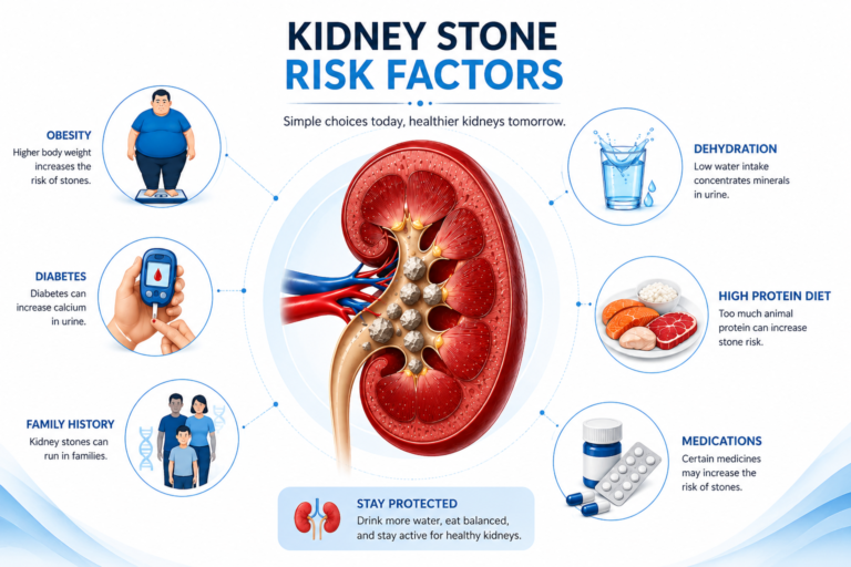 Risk factors that increase the chances of developing kidney stones