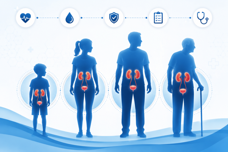 Infographic of normal creatinine levels by age and gender
