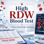 High RDW blood test showing red blood cell size variation