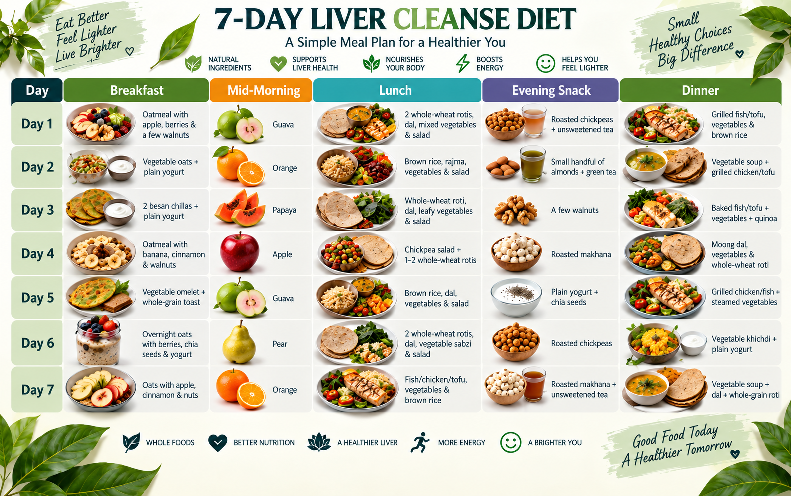 7-Day Liver Cleanse Diet: A Simple Meal Plan for Better Liver Health