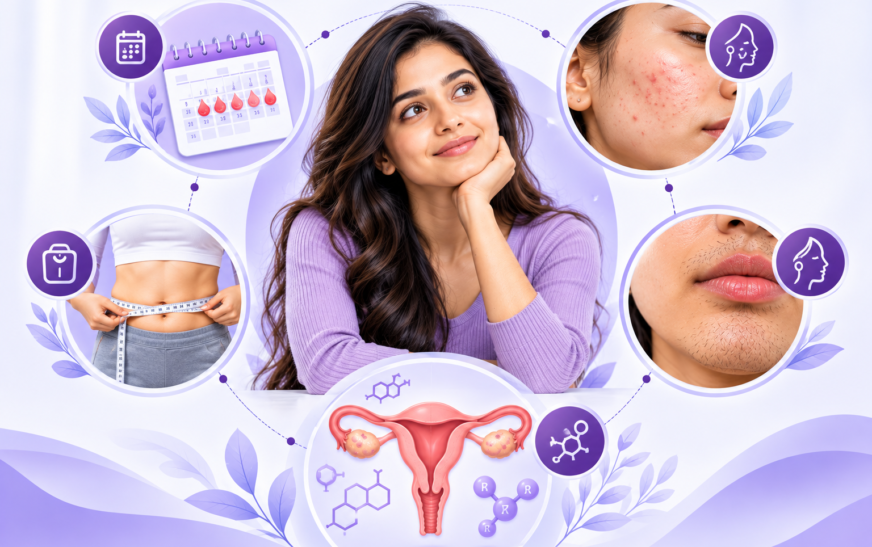 PCOS symptoms overview showing common signs of PCOS
