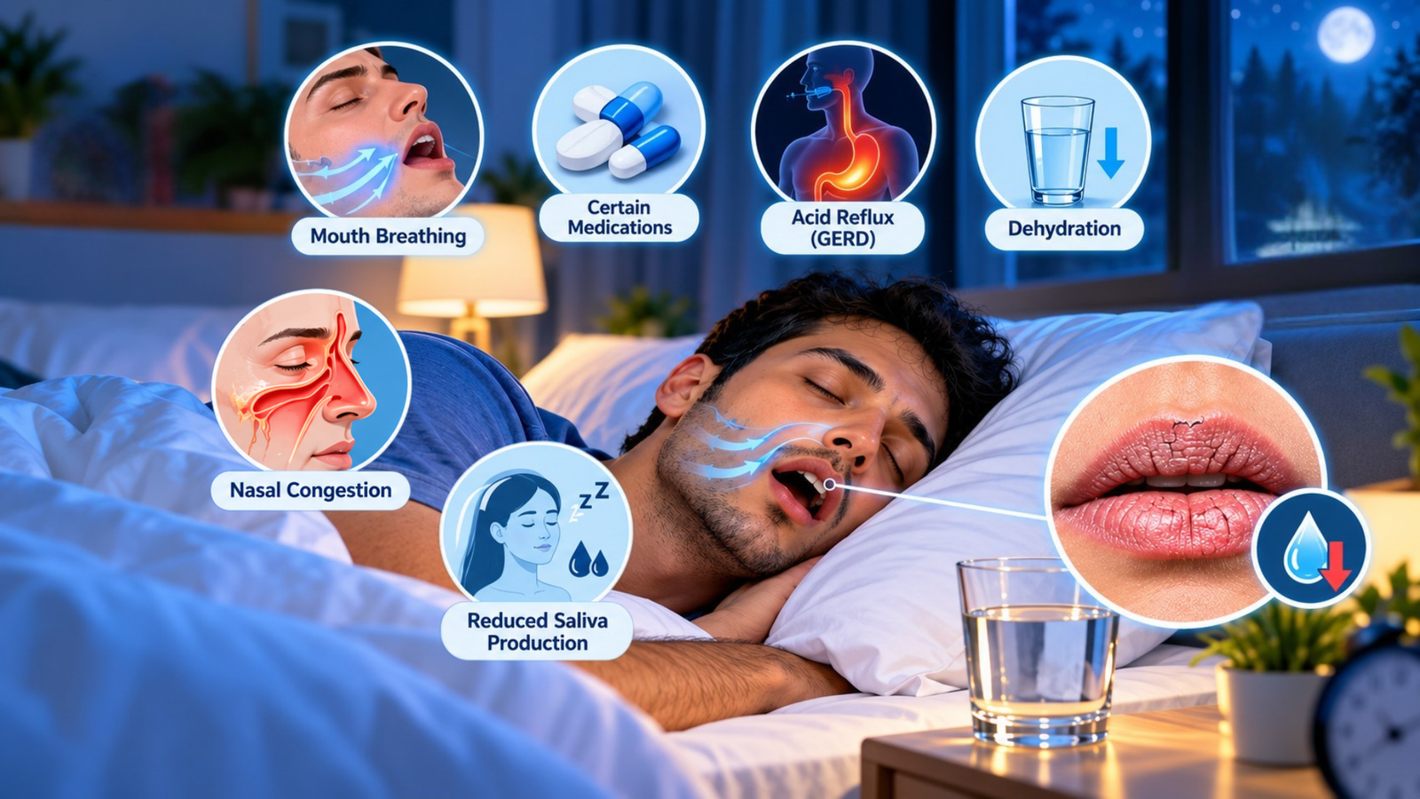 What Causes a Dry Mouth at Night? Common Causes, Symptoms & Relief Tips