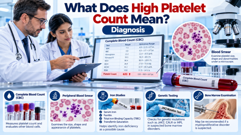 What does high platelet count mean CBC diagnosis and blood tests