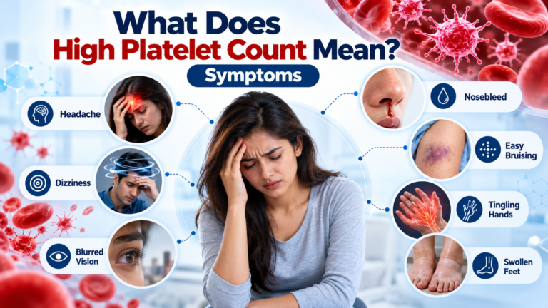 What does high platelet count mean symptoms and warning signs