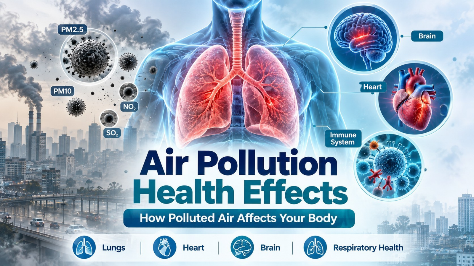 Air Pollution Health Effects: Causes, Risks, Diseases, and Prevention